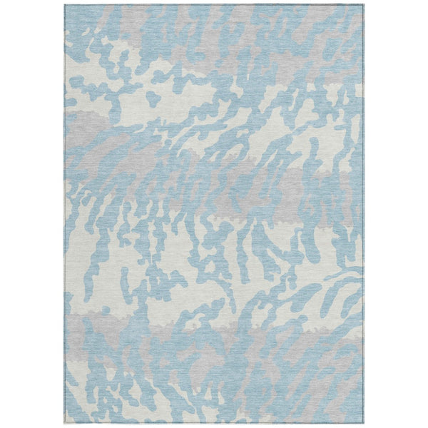 Homeroots 3' Artichoke Green Beige Ivory Animal Print Washable Indoor Outdoor Area Rug For Stylish Spaces 9' X 12' Polyester 591313