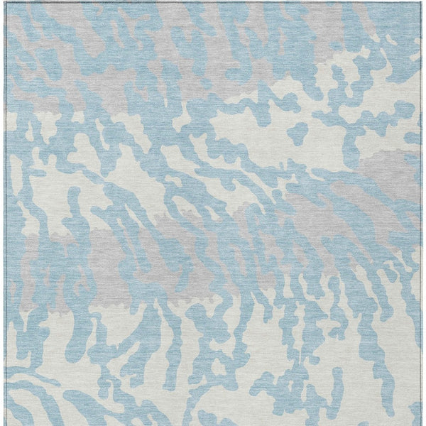 Homeroots 3' Artichoke Green Beige Ivory Animal Print Washable Indoor Outdoor Area Rug For Stylish Spaces 9' X 12' Polyester 591313