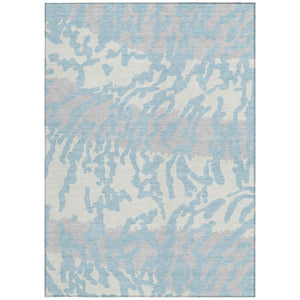 Homeroots 3' Artichoke Green Beige Ivory Animal Print Washable Indoor Outdoor Area Rug For Stylish Spaces 10' X 14' Polyester 591314