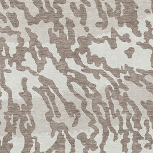 Homeroots 3' Artichoke Green Beige Ivory Animal Print Washable Indoor Outdoor Area Rug For Stylish Spaces 3' X 5' Polyester 591321