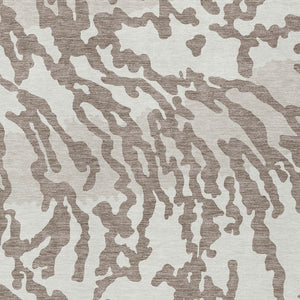 Homeroots 3' Artichoke Green Beige Ivory Animal Print Washable Indoor Outdoor Area Rug For Stylish Spaces 5' X 8' Polyester 591322