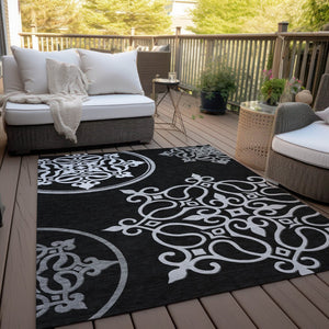 HomeRoots 5' Classic Floral Medallion Indoor/Outdoor Area Rug - Washable, Durable, and Stylish Design for Every Space 10' X 14' 591338