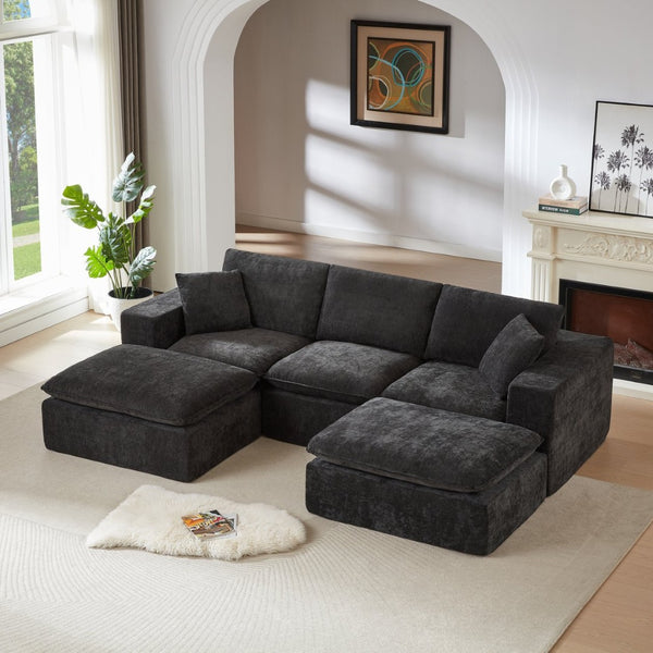 English Elm Modern Chenille Cloud Sofa - Cozy, Modular Design For Stylish Living Rooms, Apartments & Offices P2 W3396S00040-GIGA