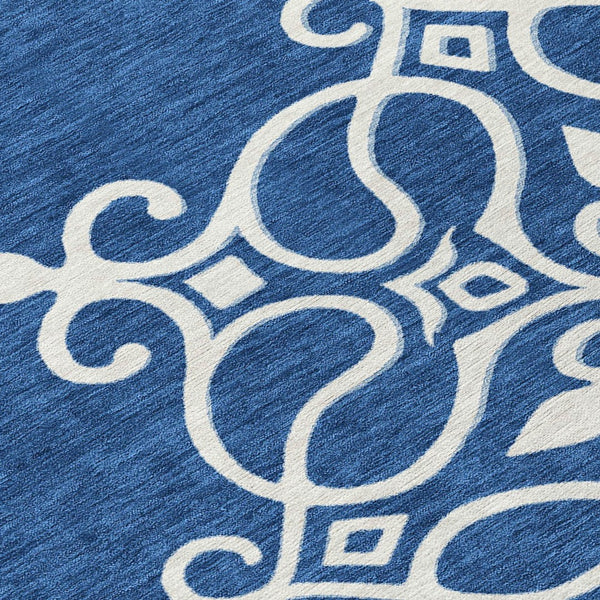 Homeroots 3' Artichoke Green Brown Ivory Floral Medallion Washable Area Rug For Indoor And Outdoor Spaces 8' Round Polyester 591365