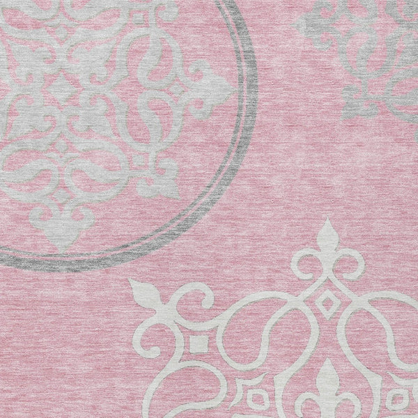 Homeroots 3' Artichoke Green Brown Ivory Floral Medallion Washable Area Rug For Indoor And Outdoor Spaces 10' X 14' Polyester 591386