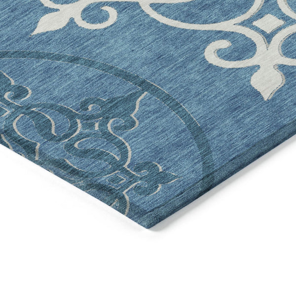 Homeroots 3' Artichoke Green Brown Ivory Floral Medallion Washable Area Rug For Indoor And Outdoor Spaces 9' X 12' Polyester 591391