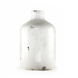 Distressed Crackle White Vase (5913S) Zentique