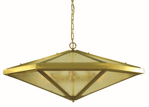Framburg 6-light Stunning Brushed Brass Nova Dining Chandelier - Handcrafted Art Deco Elegance Made In Usa Brushed Brass Metal 5914 Br