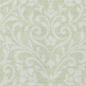 Homeroots 3' Artichoke Green Floral Indoor Outdoor Area Rug - Stylish, Washable, Stain Resistant, Durable Design 8' X 10' Polyester 591414