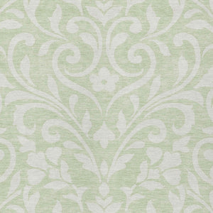 Homeroots 3' Artichoke Green Floral Indoor Outdoor Area Rug - Stylish, Washable, Stain Resistant, Durable Design 10' X 14' Polyester 591416