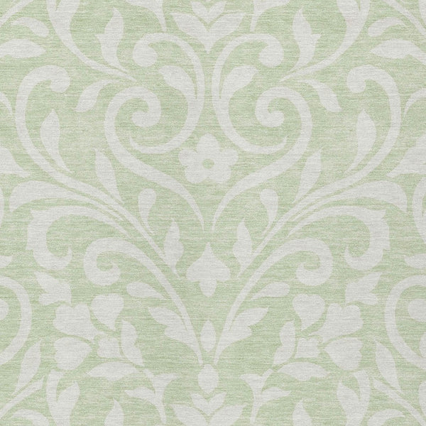 Homeroots 3' Artichoke Green Floral Indoor Outdoor Area Rug - Stylish, Washable, Stain Resistant, Durable Design 10' X 14' Polyester 591416