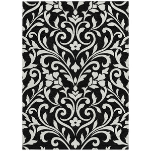 Homeroots 3' Artichoke Green Floral Indoor Outdoor Area Rug - Stylish, Washable, Stain Resistant, Durable Design 5' X 8' Polyester 591418