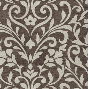 Homeroots 3' Artichoke Green Floral Indoor Outdoor Area Rug - Stylish, Washable, Stain Resistant, Durable Design 9' X 12' Polyester 591427