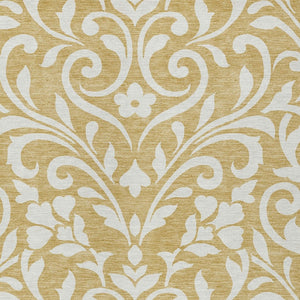 Homeroots 3' Artichoke Green Floral Indoor Outdoor Area Rug - Stylish, Washable, Stain Resistant, Durable Design 9' X 12' Polyester 591439