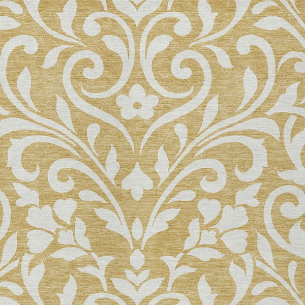 Homeroots 3' Artichoke Green Floral Indoor Outdoor Area Rug - Stylish, Washable, Stain Resistant, Durable Design 9' X 12' Polyester 591439