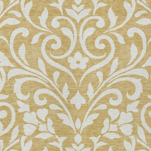 Homeroots 3' Artichoke Green Floral Indoor Outdoor Area Rug - Stylish, Washable, Stain Resistant, Durable Design 10' X 14' Polyester 591440