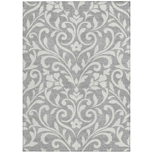 Homeroots 3' Artichoke Green Floral Indoor Outdoor Area Rug - Stylish, Washable, Stain Resistant, Durable Design 3' X 5' Polyester 591441