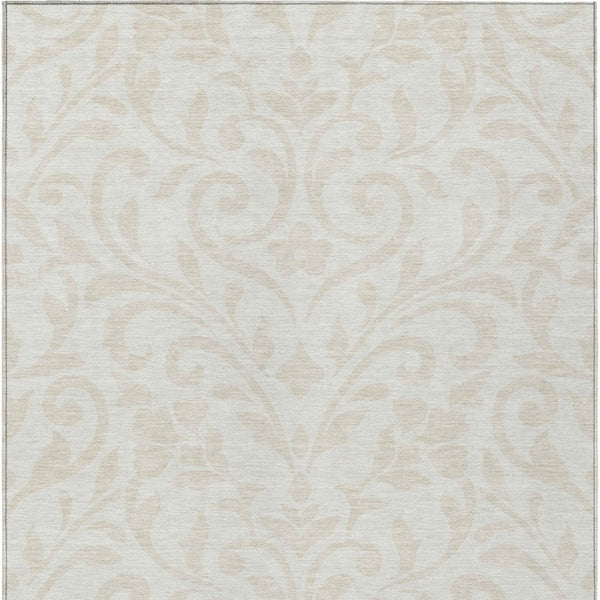 Homeroots 3' Artichoke Green Floral Indoor Outdoor Area Rug - Stylish, Washable, Stain Resistant, Durable Design 3' X 5' Polyester 591447