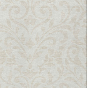 Homeroots 3' Artichoke Green Floral Indoor Outdoor Area Rug - Stylish, Washable, Stain Resistant, Durable Design 5' X 8' Polyester 591448