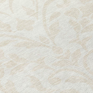 Homeroots 3' Artichoke Green Floral Indoor Outdoor Area Rug - Stylish, Washable, Stain Resistant, Durable Design 8' Round Polyester 591449