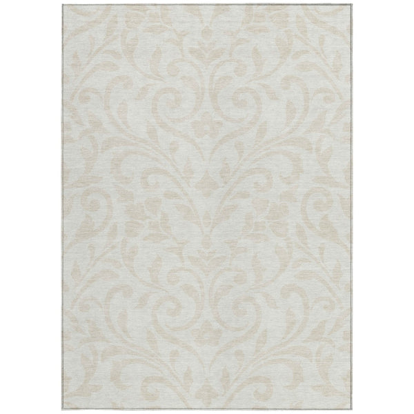 Homeroots 3' Artichoke Green Floral Indoor Outdoor Area Rug - Stylish, Washable, Stain Resistant, Durable Design 10' X 14' Polyester 591452