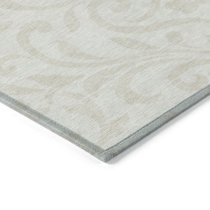 Homeroots 3' Artichoke Green Floral Indoor Outdoor Area Rug - Stylish, Washable, Stain Resistant, Durable Design 10' X 14' Polyester 591452