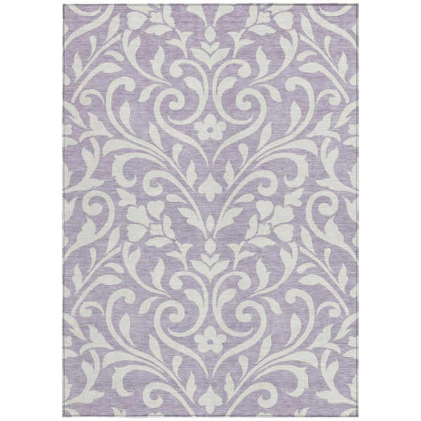 Homeroots 3' Artichoke Green Floral Indoor Outdoor Area Rug - Stylish, Washable, Stain Resistant, Durable Design 10' X 14' Polyester 591458