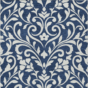 Homeroots 3' Artichoke Green Floral Indoor Outdoor Area Rug - Stylish, Washable, Stain Resistant, Durable Design 8' X 10' Polyester 591462