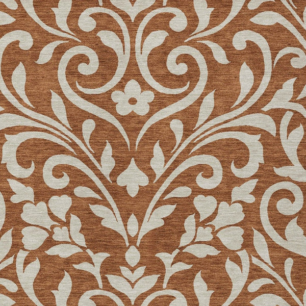 Homeroots 3' Artichoke Green Floral Indoor Outdoor Area Rug - Stylish, Washable, Stain Resistant, Durable Design 3' X 5' Polyester 591471