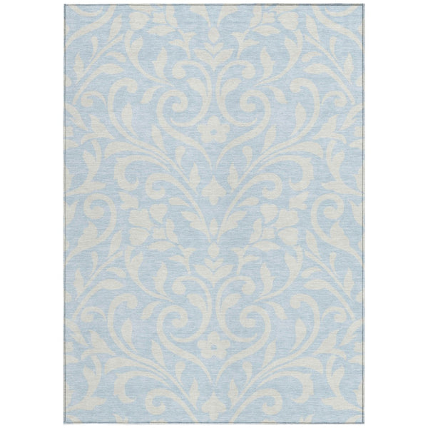 Homeroots 3' Artichoke Green Floral Indoor Outdoor Area Rug - Stylish, Washable, Stain Resistant, Durable Design 3' X 5' Polyester 591477