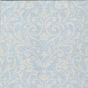 Homeroots 3' Artichoke Green Floral Indoor Outdoor Area Rug - Stylish, Washable, Stain Resistant, Durable Design 8' X 10' Polyester 591480