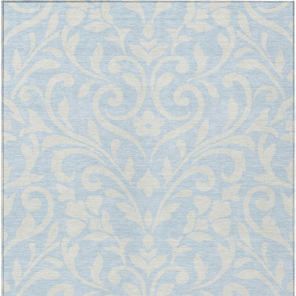 Homeroots 3' Artichoke Green Floral Indoor Outdoor Area Rug - Stylish, Washable, Stain Resistant, Durable Design 8' X 10' Polyester 591480