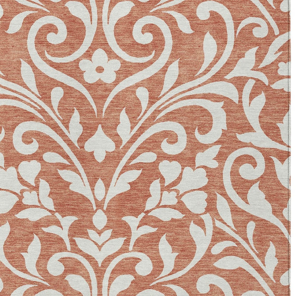 Homeroots 3' Artichoke Green Floral Indoor Outdoor Area Rug - Stylish, Washable, Stain Resistant, Durable Design 3' X 5' Polyester 591483