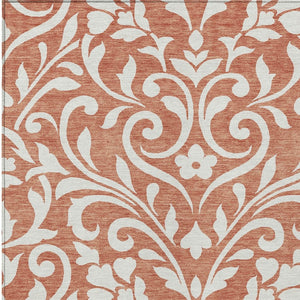 Homeroots 3' Artichoke Green Floral Indoor Outdoor Area Rug - Stylish, Washable, Stain Resistant, Durable Design 8' X 10' Polyester 591486