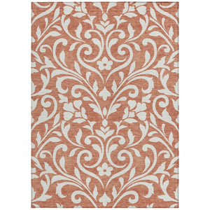 Homeroots 3' Artichoke Green Floral Indoor Outdoor Area Rug - Stylish, Washable, Stain Resistant, Durable Design 9' X 12' Polyester 591487