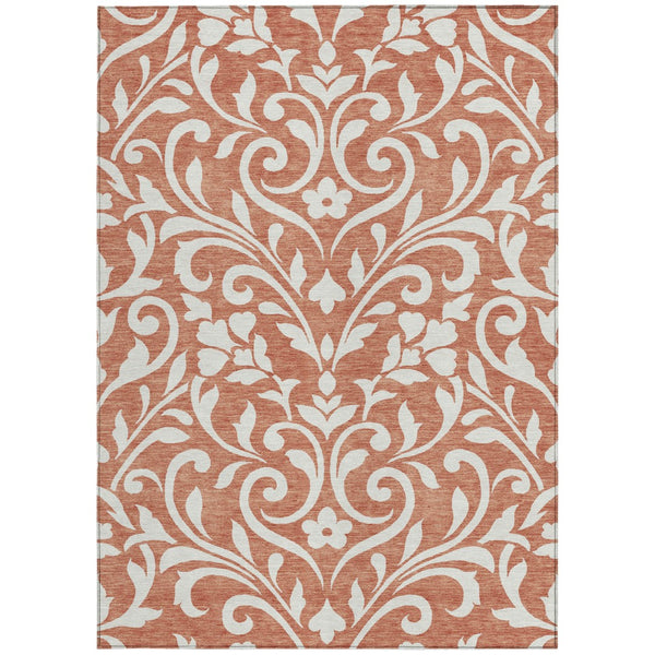 Homeroots 3' Artichoke Green Floral Indoor Outdoor Area Rug - Stylish, Washable, Stain Resistant, Durable Design 9' X 12' Polyester 591487
