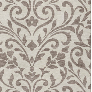 Homeroots 3' Artichoke Green Floral Indoor Outdoor Area Rug - Stylish, Washable, Stain Resistant, Durable Design 9' X 12' Polyester 591499