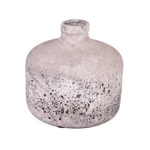 Zentique Pottery Hand-Finished Terracotta Accent Vase with Rustic-Contemporary Mediterranean Texture and Warmth W9 x H9 x D9 5914M A344