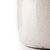 Distressed Crackle White Vase (5914M) Zentique