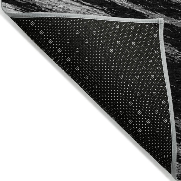 Homeroots 3' Artichoke Green And Gray Abstract Washable Area Rug For Indoor And Outdoor Spaces, Durable Design 9' X 12' Polyester 591511