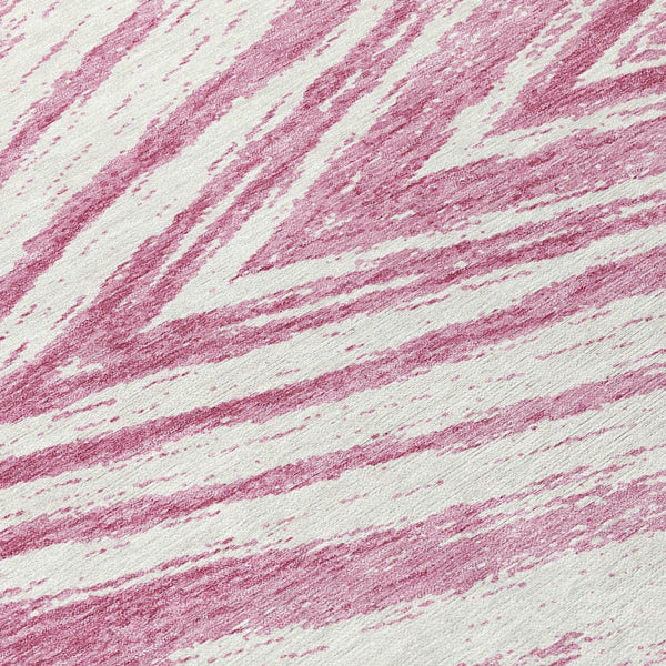 Homeroots 3' Artichoke Green And Gray Abstract Washable Area Rug For Indoor And Outdoor Spaces, Durable Design 8' Round Polyester 591515