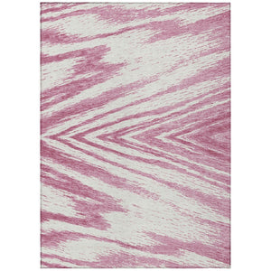 HomeRoots 5' Blush and Ivory Abstract Washable Area Rug for Indoor and Outdoor Use - Durable, Stylish Comfort 10' X 14' 591518