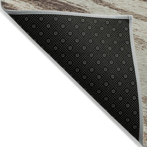 Homeroots 3' Artichoke Green And Gray Abstract Washable Area Rug For Indoor And Outdoor Spaces, Durable Design 8' X 10' Polyester 591522