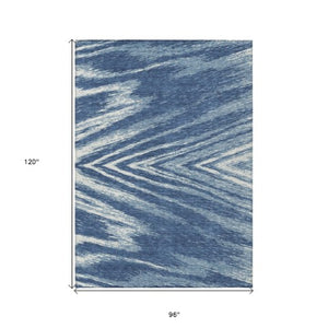 Homeroots 3' Artichoke Green And Gray Abstract Washable Area Rug For Indoor And Outdoor Spaces, Durable Design 8' X 10' Polyester 591528