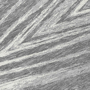 Homeroots 3' Artichoke Green And Gray Abstract Washable Area Rug For Indoor And Outdoor Spaces, Durable Design 8' Round Polyester 591533