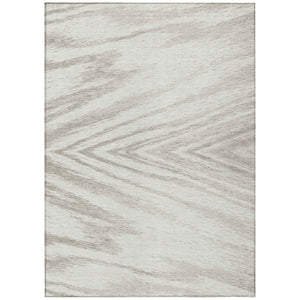 HomeRoots 9' Durable Ivory and Beige Abstract Area Rug - Stylish, Washable Indoor/Outdoor Floor Covering 9' X 12' 591541
