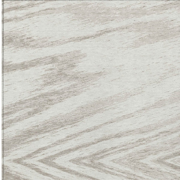 Homeroots 3' Artichoke Green And Gray Abstract Washable Area Rug For Indoor And Outdoor Spaces, Durable Design 9' X 12' Polyester 591541