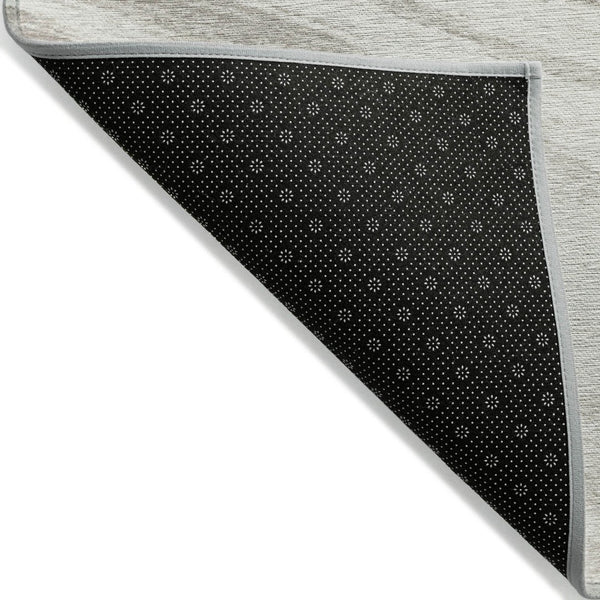 HomeRoots 5' Ivory and Beige Abstract Area Rug - Durable, Washable Design for Indoor and Outdoor Spaces 10' X 14' 591542