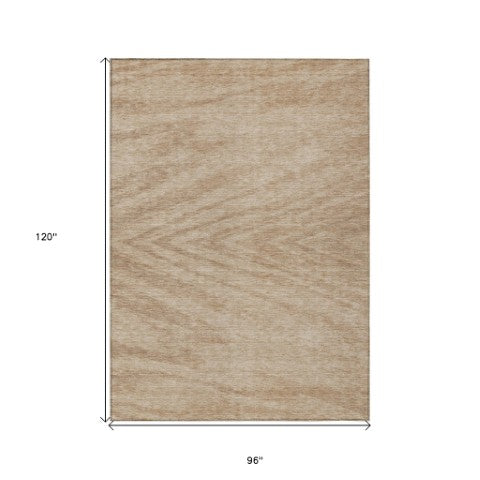 Homeroots 3' Artichoke Green And Gray Abstract Washable Area Rug For Indoor And Outdoor Spaces, Durable Design 8' X 10' Polyester 591546