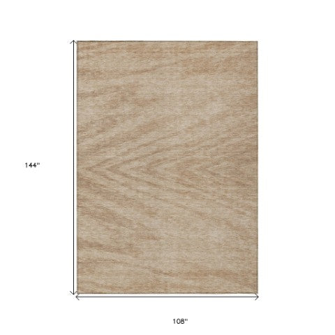 Homeroots 3' Artichoke Green And Gray Abstract Washable Area Rug For Indoor And Outdoor Spaces, Durable Design 9' X 12' Polyester 591547